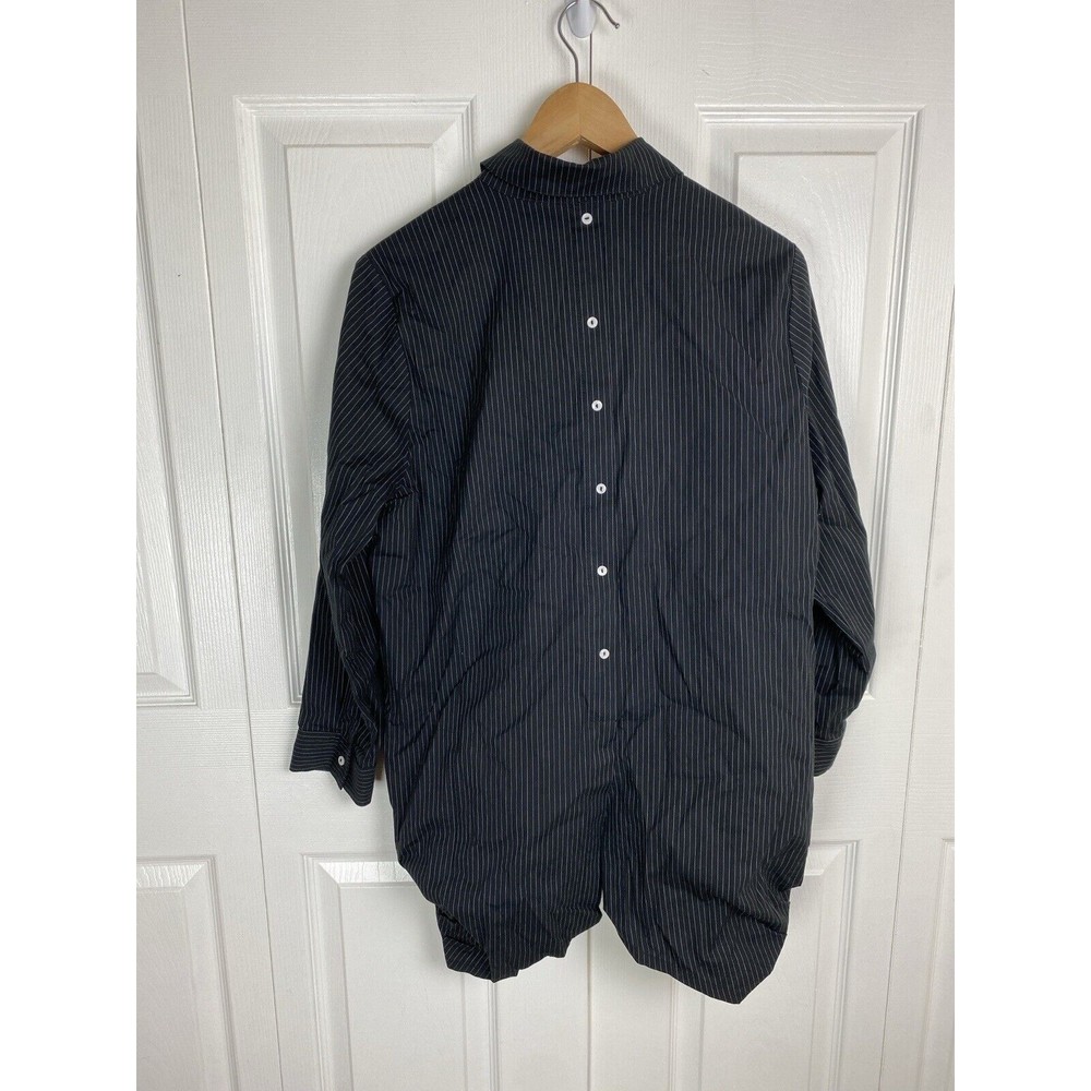IC by Connie K S Button Up Shirt Blouse Artsy Art To Wear Pinstripe Long Sleeve - Picture 3 of 3